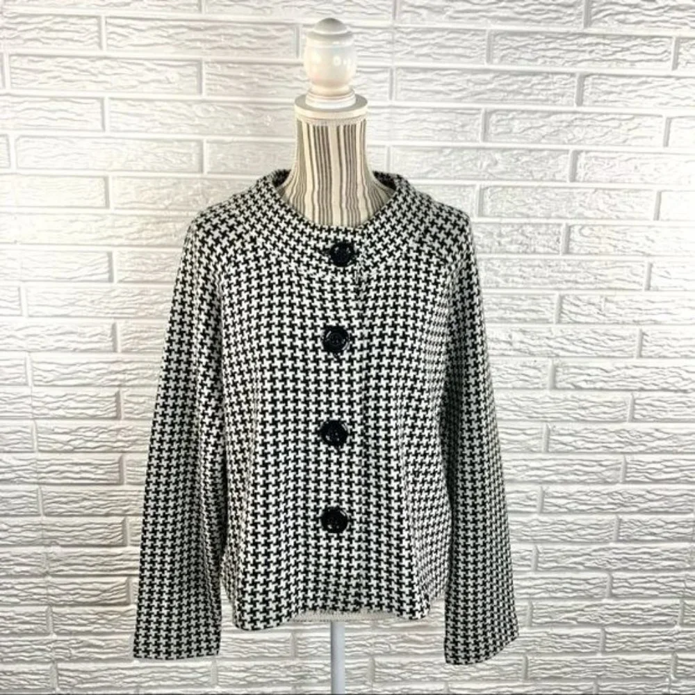 Chadwick’s Black & White Wool Blend Jacket - Picture 1 of 6